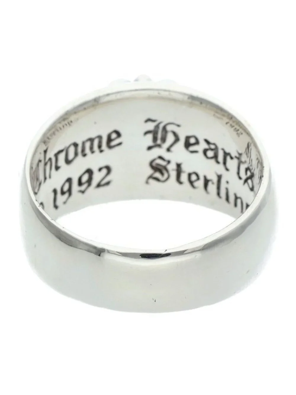 Chrome Hearts Flrl Floral Cross Silver Ring